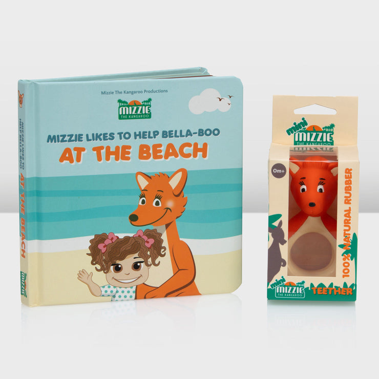 'mini Reader Gift Set' - Baby Board Book Gift Set with mini Mizzie Teether
